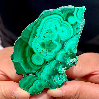 139g Natural Beauty Shiny Green Bright Malachite Fibre Crystal From China