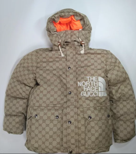 GUCCI X THE NORTH FACE YELLOW PUFFER JACKET BNWT MEDIUM 100% AUTHENTIC RARE