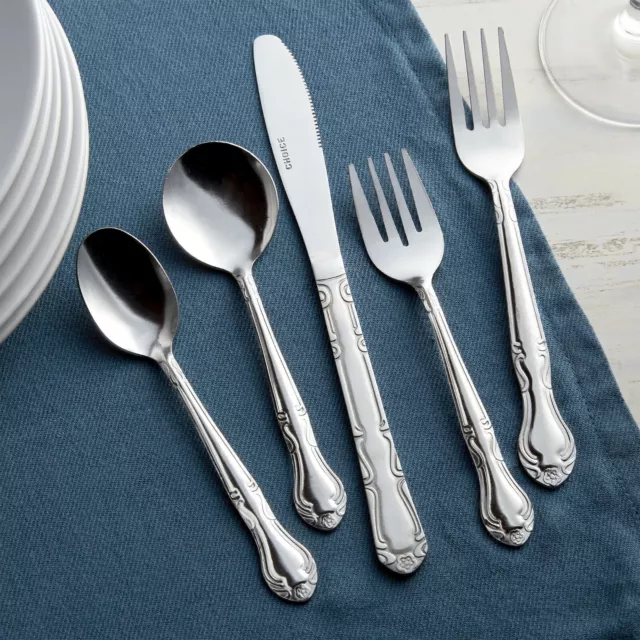 12  MELINDA/ELEGANCE  Flatware Set with Service for 12 - 60 Pack Free Ship USA