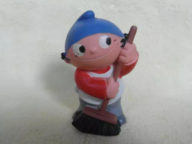 Anton mit Besen Mainzelmännchen, Höhe ca. 11 cm, Goebel John, Deko, ZDF 1975