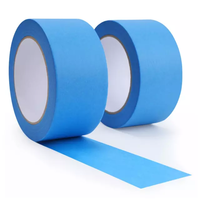 Blue Painters Tape, 2 Bulk Pack 1.9 Inch by 55 Yards Paper Tape, Blue Masking Ta