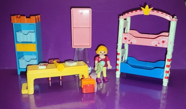 PLAYMOBIL CHAMBRE D'ENFANTS - Fillette - Bureau - Meubles - Lits