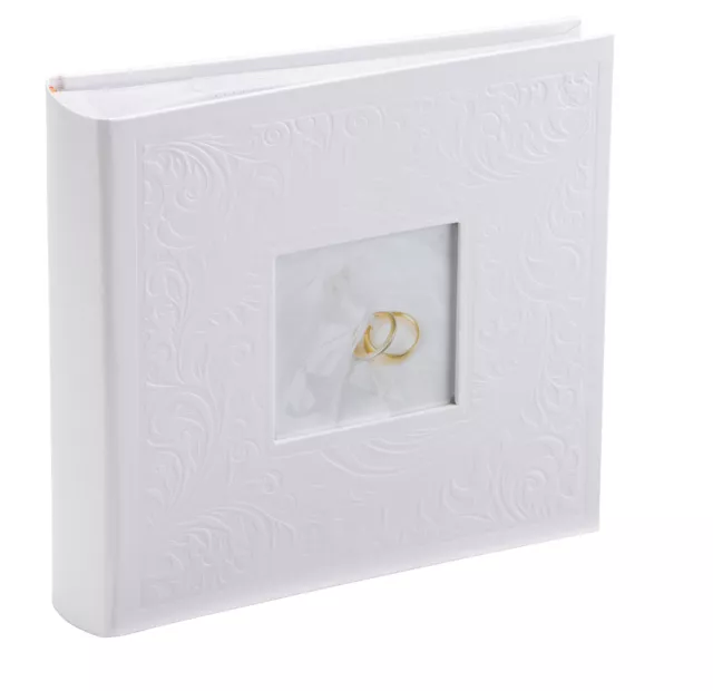 Kenro Pearl White Wedding Photo Album for 6x4" or 7x5" with Embossed Cover