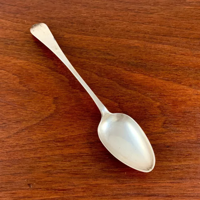 EARLY ZACHARIAH BRIGDEN COIN SILVER TEASPOON c1780s BOSTON, MA. MONOGRAM P=P