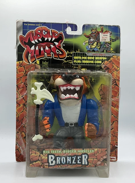 STREETWISE MUSCLE MUTTS Red Knuckle MOC Error Bronzer card Vintage