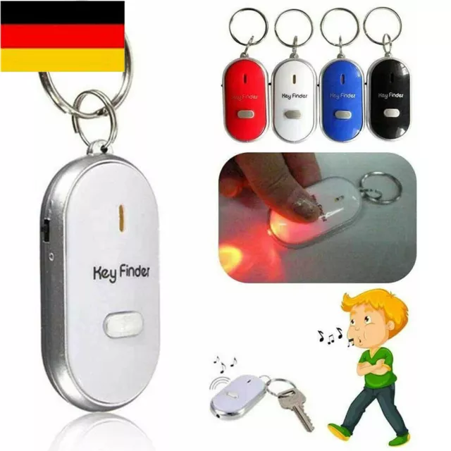 Schlüsselfinder Pfeifen Whistle mit LED Lampe Schlüssel Key Finder Anhänger — DE