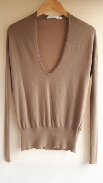 Jucca Wool Cashmere Lightweight V-neck Women's Sweater size M made in Italy