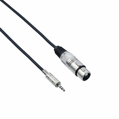 bespeco Cavo Aux Microfono Adattatore Jack 3,5 stereo a MINI CANNON 3 poli femmina xlr 