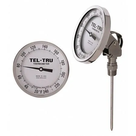 Tel-Tru Aa575r-0914 Analog Dial Thermometer,Stem 9" L