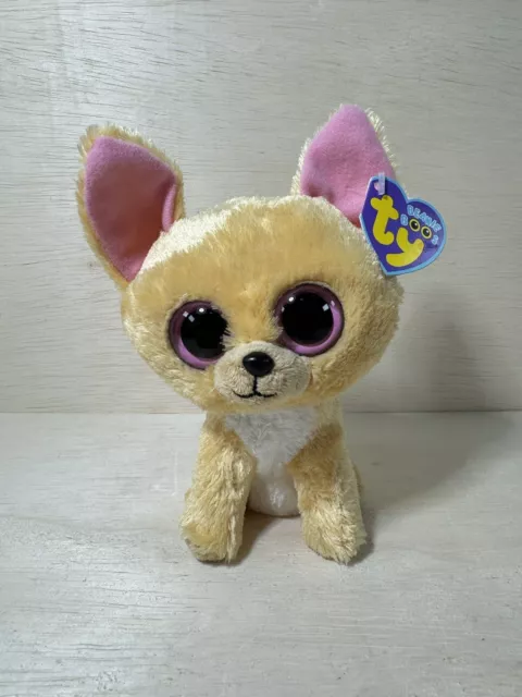 Ty Beanie Boos "Nacho" The Chihuchua Dog 6" Solid Eyes New W/Tags Retired Rare