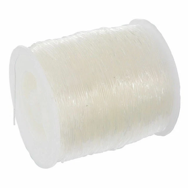 Schmuckdraht 0,5-1,0 mm elastisch durchsichtig weiß klar Faden DIY Schnur bastel
