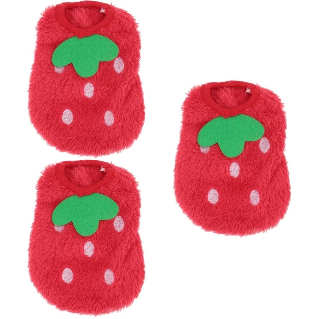 3 piezas Ropa de cerdo de lana de invierno Bunny Guinea Ropa de cerdo Ropa de mascota pequeña