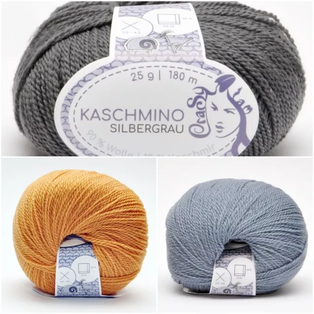 AUSVERKAUF - 90% Merino / 10 %  Kaschmir - 25 g  180 m -  UVP 7,50 - SONDERPREIS