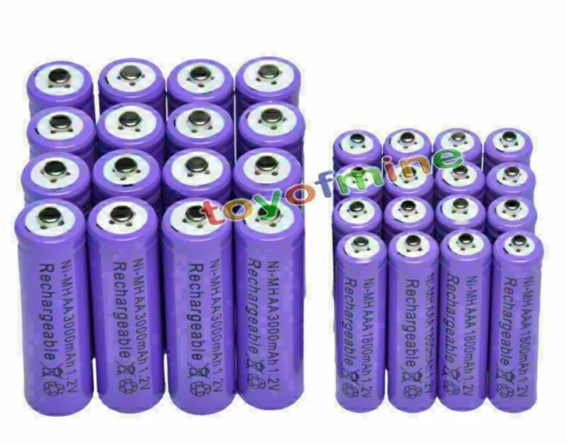 1.2 V AA 3800mAh Piles Rechargeables NI-MH + 1.2 V AAA 3000 mAh batterie  Rechargeable NI-MH batterie - AliExpress