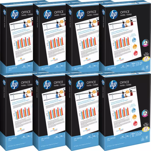 Best Quality Hp Office A4 White Paper 80gsm Printer Copier Reams of 500 Sheets