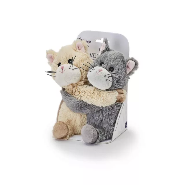 Warmies Microwavable Warm Hugs Heatable Intelex Pair Of Kittens Soft Toy Gift