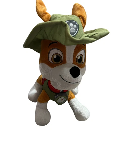 Paw Patrol Live Tracker Plush 12” Jungle Rescue Dog Stuffed TALKING Spin Master