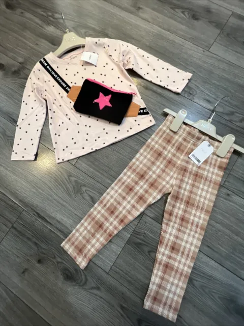 Next girls age 2-3 leggings and top outfit bundle BNWT