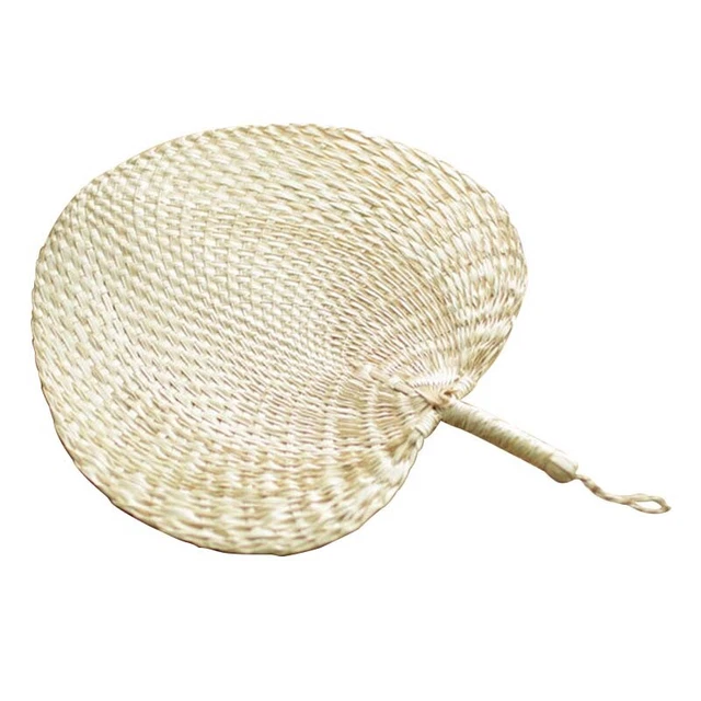 Fantastico ventilatore repellente zanzare bambino ventilatore estivo manuale paglia foglia di palma J7Z8