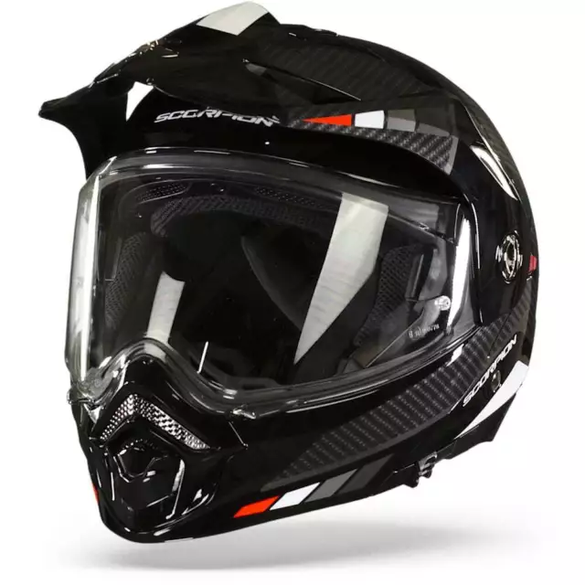 Scorpion ADX-2 Camino Black-Silver-Red Adventure Helmet - New! Fast Shipping!