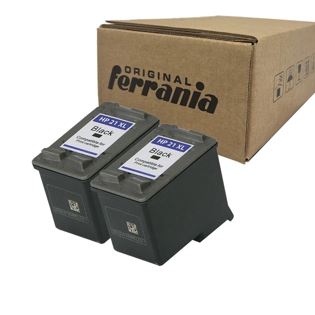 2 Cartucce Rigenerate HP21XL Nero per Deskjet D1560 D2360 F2180 F2280 F4180
