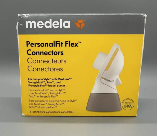 Medela Personalfit Breast Pump Flex Connectors, Set of 2, New w/ Open Box