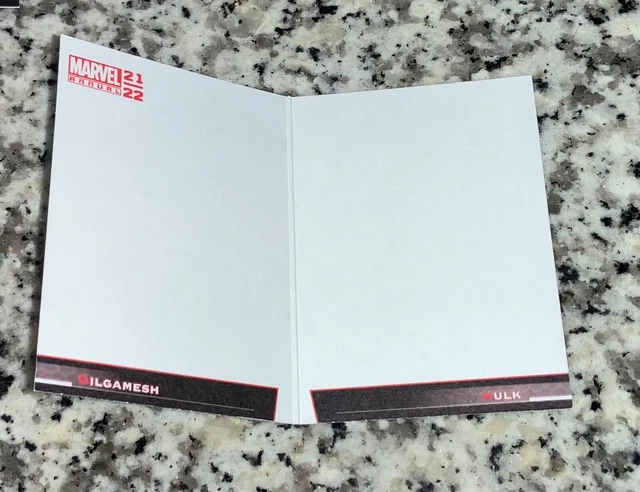 2021-22 UD Marvel Annual Battle Booklets Blank Sketch Card 1/1 Gilgamesh Hulk