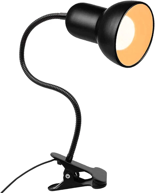 Desk Lamp, 360°Rotation Clip on Lamp, Clip on Reading Light, Gooseneck Lamp-On C