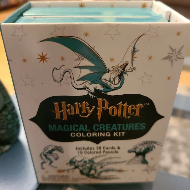 KIT DE COLORIAGE créatures magiques Harry Potter avec 30 cartes et 10 ...