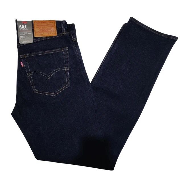 LEVI S 754 MENS Straight Leg Mid Blue Denim Jeans 36w 30L 16.99 PicClick UK
