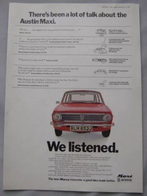 1971 Austin Maxi Original advert No.1