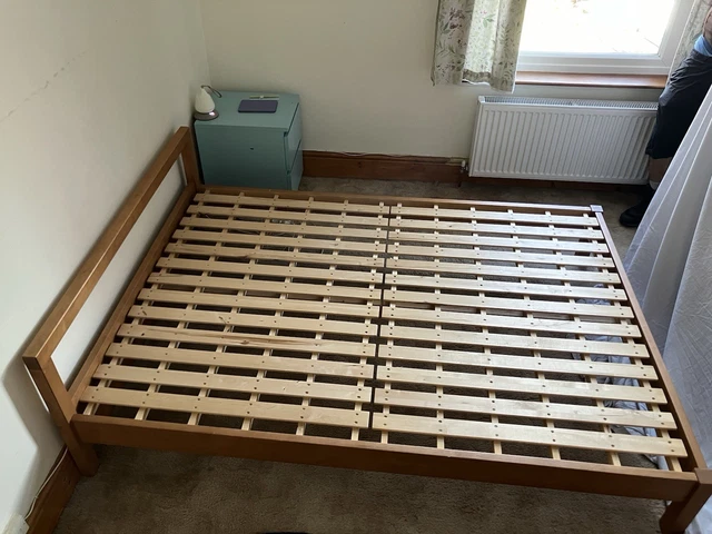 MUJI DOUBLE WOODEN Bed Frame £167.10 PicClick UK — free download