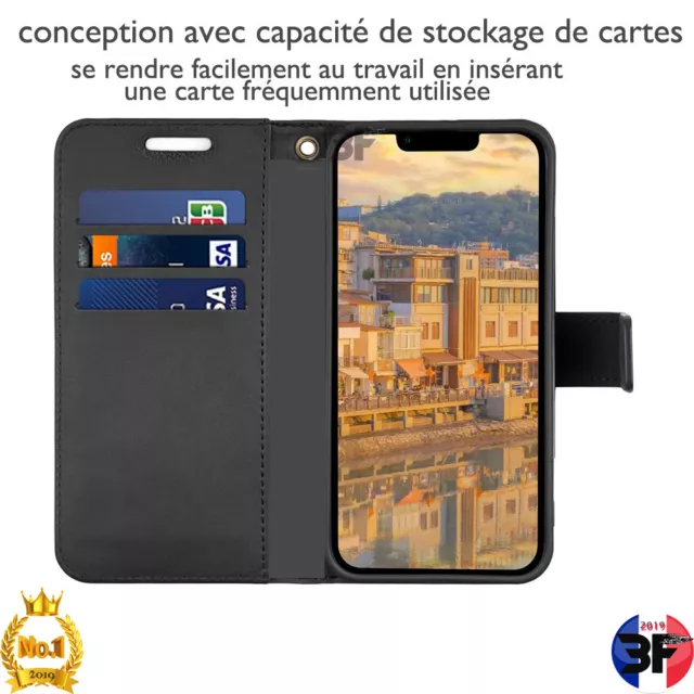 Etui Coque iPhone 13,Étui Portefeuille en Cuir PU Housse Protection à Rabat*