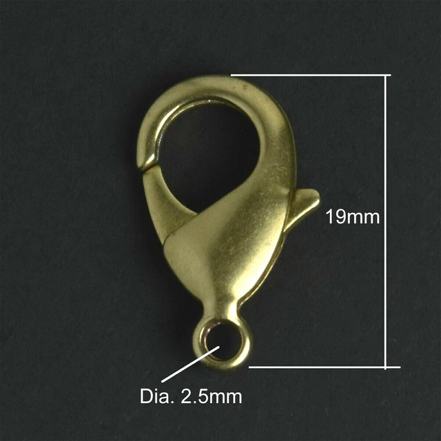 Solid Brass Lobster Claw Clasps Snap Jewelry Finding Fastener Hook 12-27mm