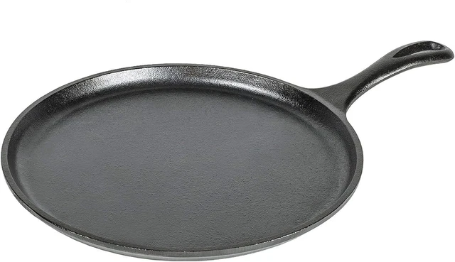 Cast Iron round Griddle, Pre-Seasoned, 10.5-Inch, Weight 4.5 lbs.