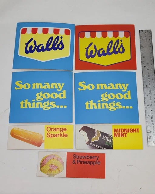 Wall's Ice Cream Dairy Advertising Cards Promotional for Soda Fountain Shop