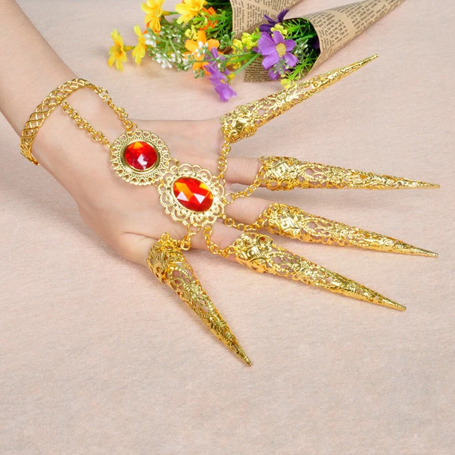 Bracelet en or gitane de danse du ventre pour filles 2 pièces avec costume