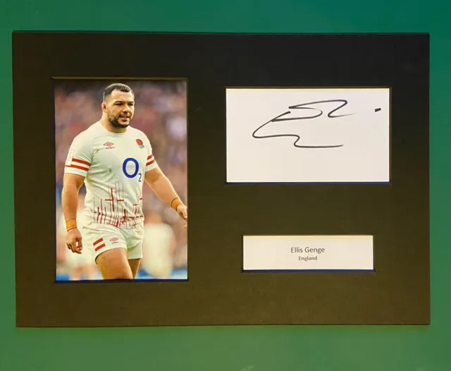 Ellis Genge - England & Bristol Rugby Signed A4 Display Mount +Coa