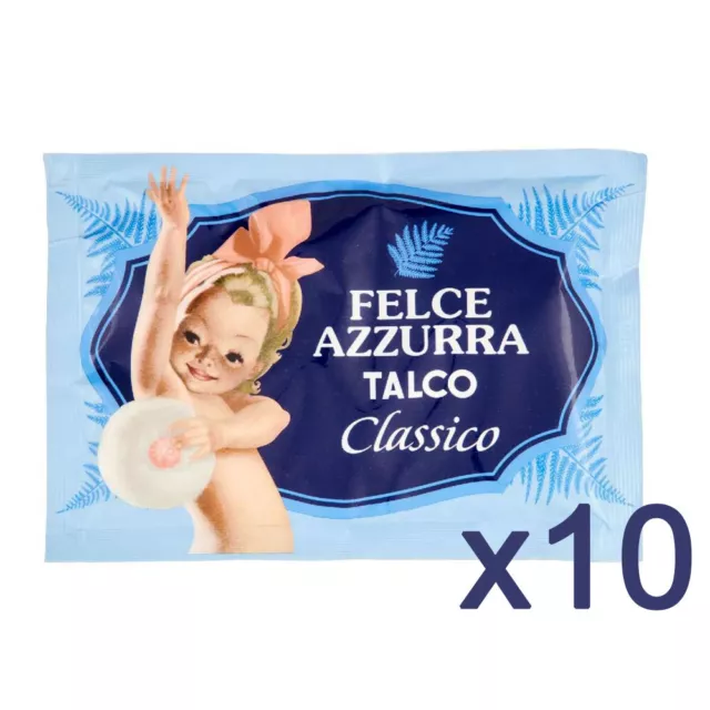 Felce Azzurra Bustina Talco In Polvere Classico Corpo In Busta 100gr 10Pz