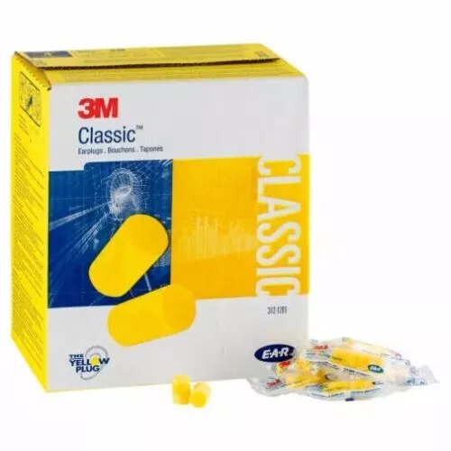 3M Classic Disposable Foam Earplugs - Industry Standard Noise Protection