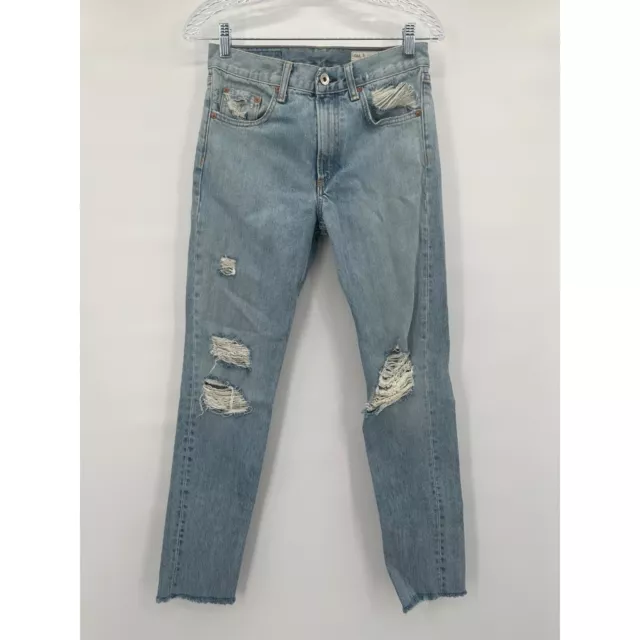 rag & bone/JEAN Marilyn Distressed Straight-Leg Jeans, Union Pool Size 25 2