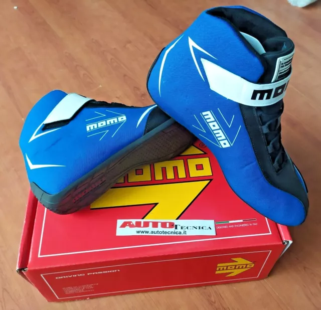 SCARPE MOMO CORSA LITE tg 43 BLU OMOLOGAZIONE FIA 8856-2018 RALLY PISTA