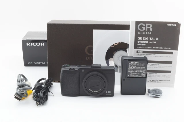 [MINT in BOX] Ricoh GR Digital III 3 10.0MP Black Compact Camera From JAPAN #206