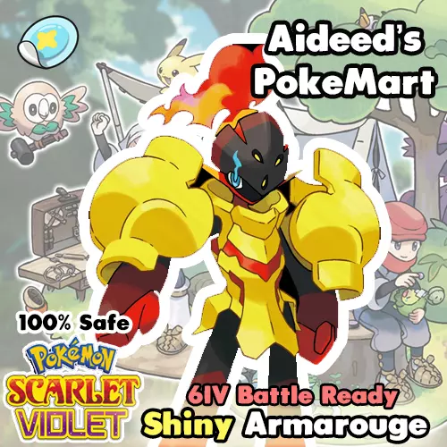 Shiny Armarouge 6IV  Listo para la Batalla  Pokémon Escarlata y Violeta  Comercio rápido 2