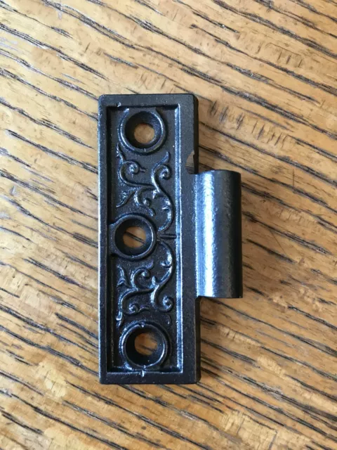 Antique Cast Iron  Door Hinge, Left Half Only - 3" x 2½"