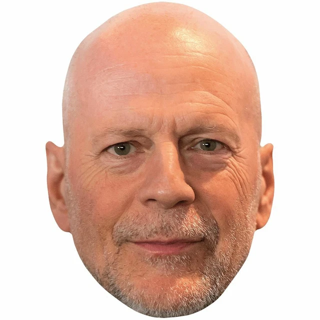 Masque Bruce Willis Carton - Déguisement Fête, Halloween - Accessoire Cinéma - Livraison Rapide