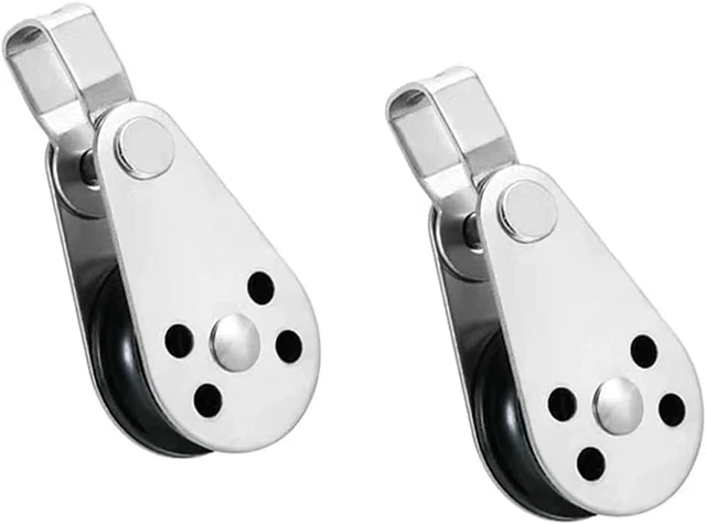Lsahyong 316 Stainless Steel Nylon Marine Pulley,Pulley Blocks Rope Runner Kayak