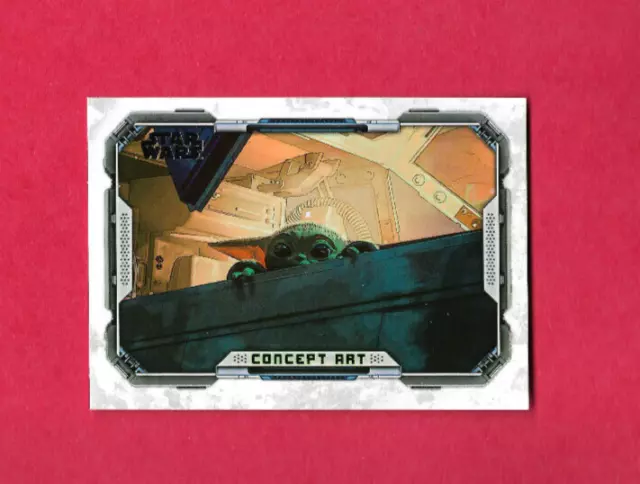 Star Wars Topps The Book Of Boba Fett parallel card concept art Grogu CA-14