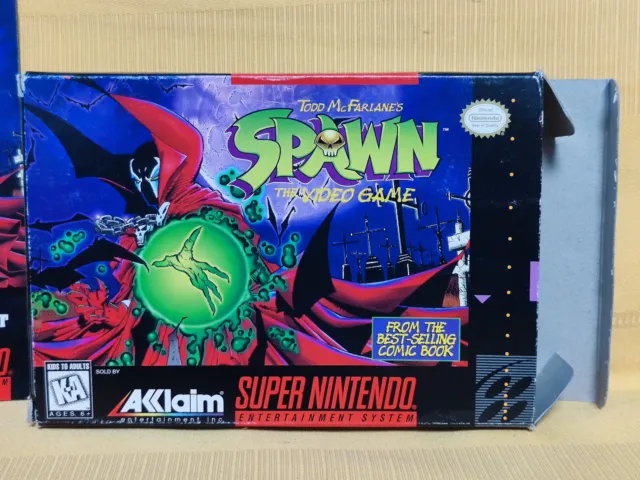 SNES Super Nintendo - Spawn the video game - Farlane - NTSC - OVP + Poster 3