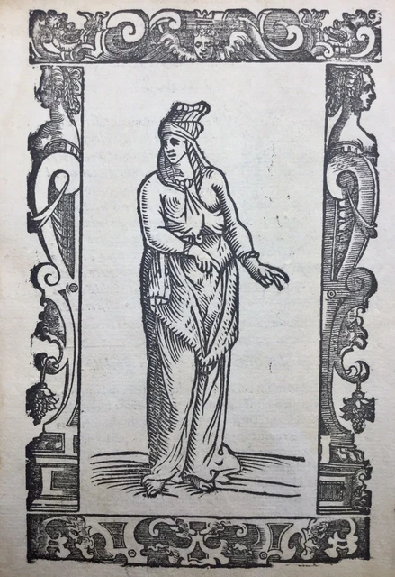 Gravure Sur Bois Originale De 1598 - Norvège, Arquebuse, Chasse, Arc - Vecellio, Venise